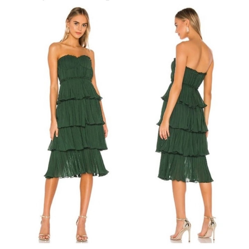 Lovers and Friends Alex Midi Dress - Emerald Green